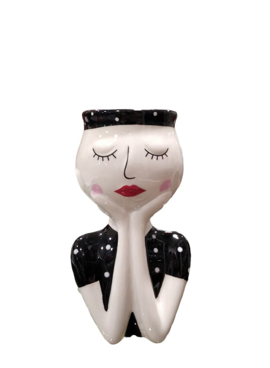 Vaso in ceramica smaltata "Lady" piccolo