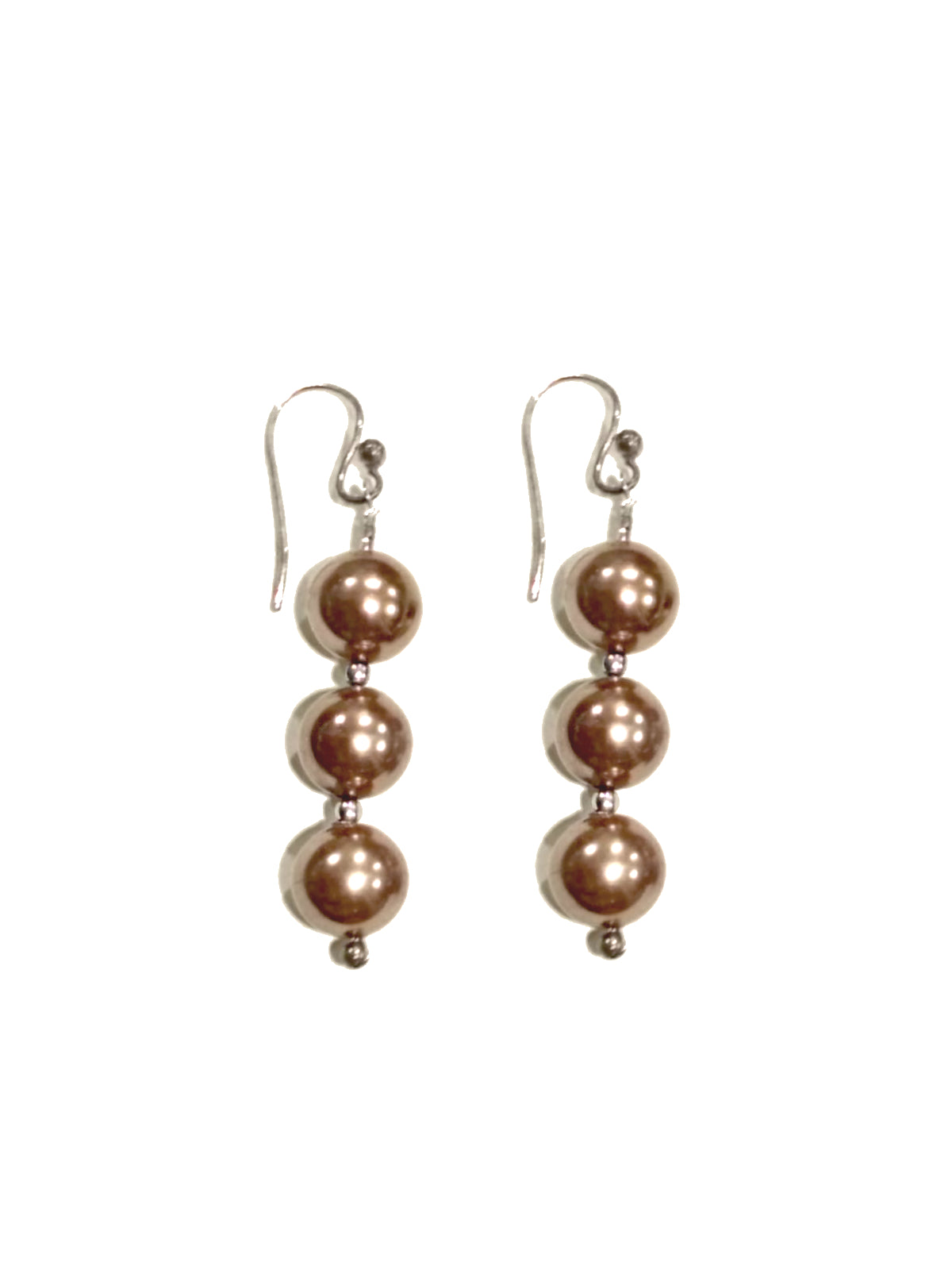 Orecchini in perle coltivate beige