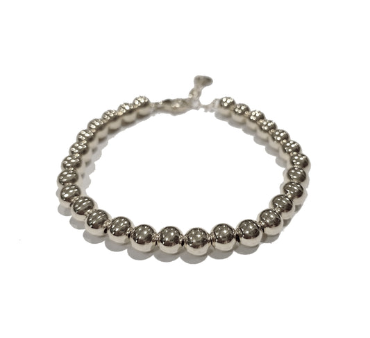Bracciale perle piccole in argento