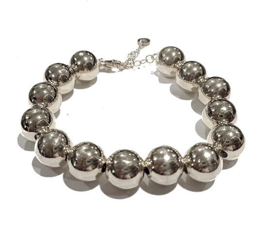 Bracciale perle XL in argento