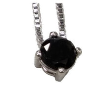 Carica l'immagine nel visualizzatore di Gallery, Girocollo in argento con punto luce nero (disponibile in diverse carature)