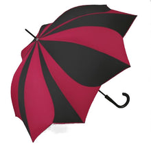 Carica l'immagine nel visualizzatore di Gallery, Ombrello lungo con apertura automatica "Easymatic: Sunflower" Pierre Cardin rosso e nero