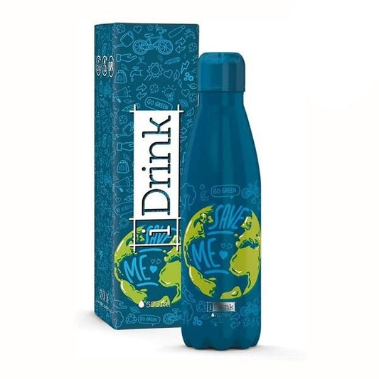 Bottiglia Termica Alluminio "Save the Planet" iDrink