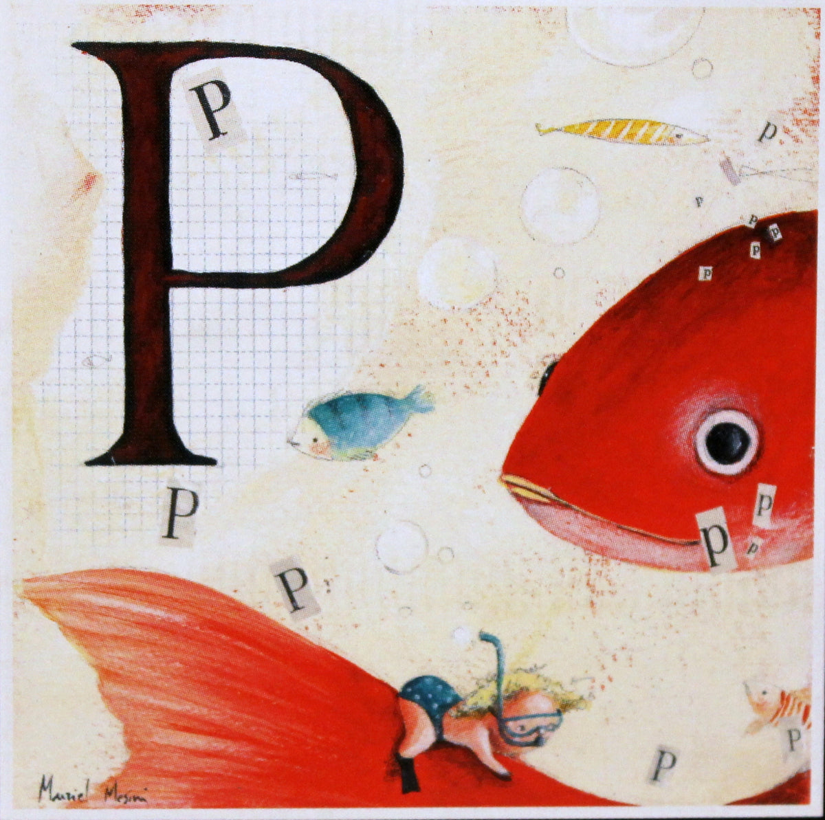 Grafica di Muriel Mesini "Abecedario P"