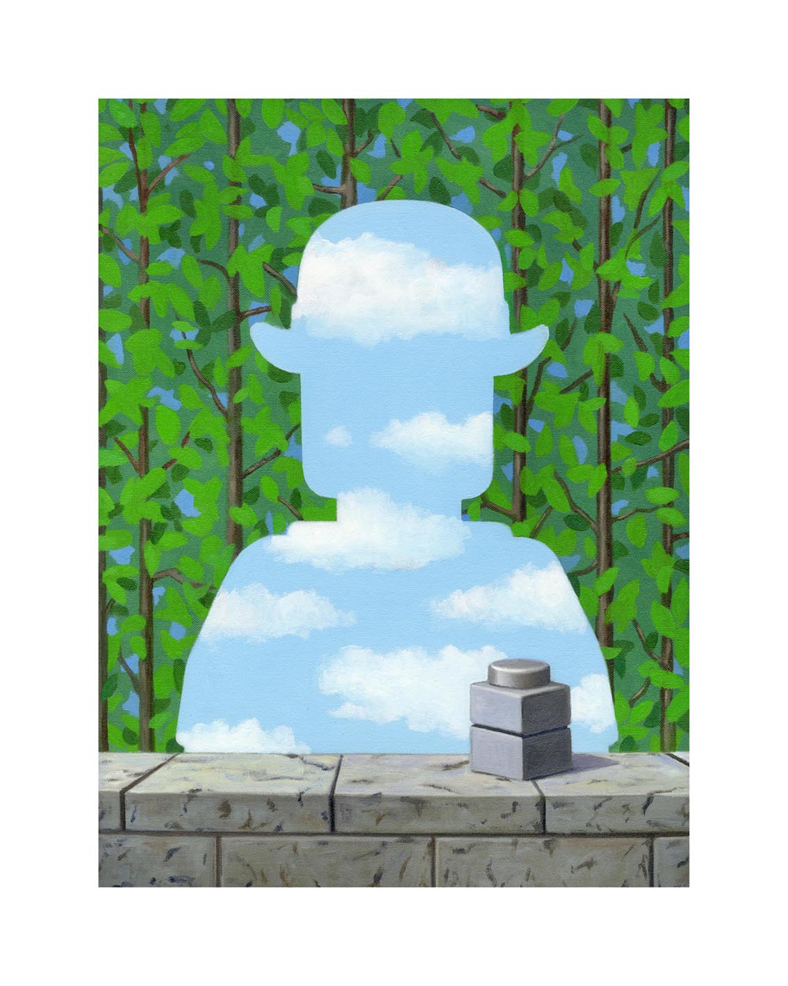 Grafica di Stefano Bolcato "LA BELLE PROMENADE - MAGRITTE"