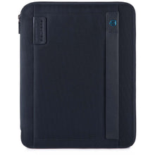 Carica l'immagine nel visualizzatore di Gallery, Portablocco sottile in tessuto blu A4 Pulse Piquadro