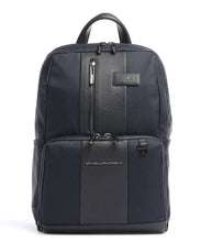 Carica l'immagine nel visualizzatore di Gallery, Zaino portacomputer 14" in tessuto pelle Brief 2 Piquadro BLU