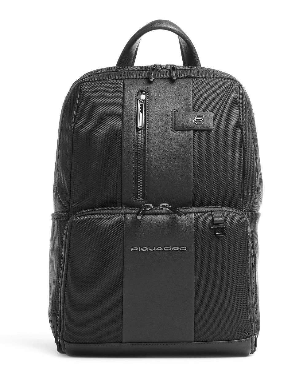 Zaino portacomputer 14" in tessuto pelle Brief 2 Piquadro NERO
