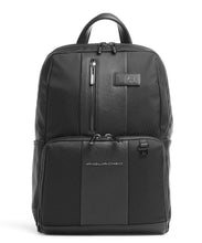 Carica l'immagine nel visualizzatore di Gallery, Zaino portacomputer 14" in tessuto pelle Brief 2 Piquadro NERO