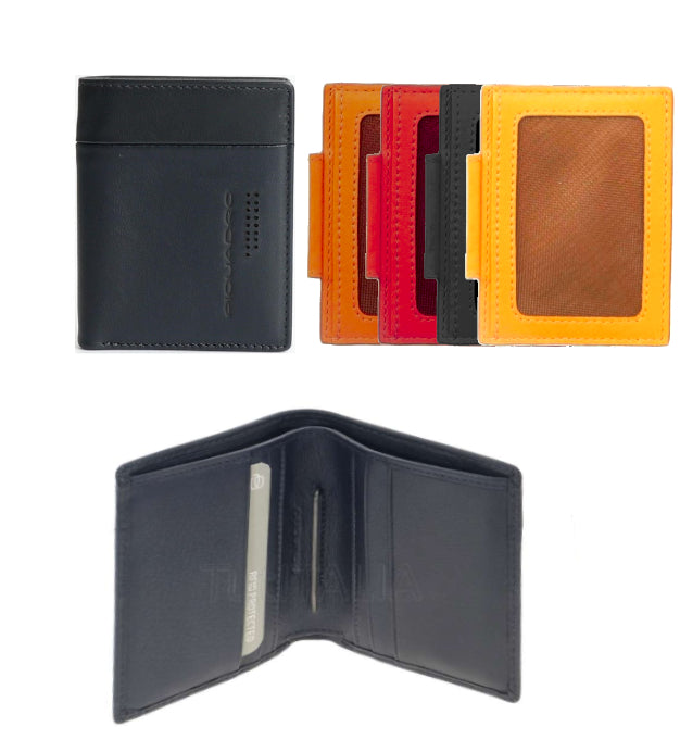 Inserto RFID portacarte con portabadge per portafoglio verticale componibile orizzontale Piquadro