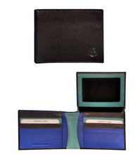 Carica l'immagine nel visualizzatore di Gallery, Portafogli in pelle con volantino portabadge verticale Carraro moro nero