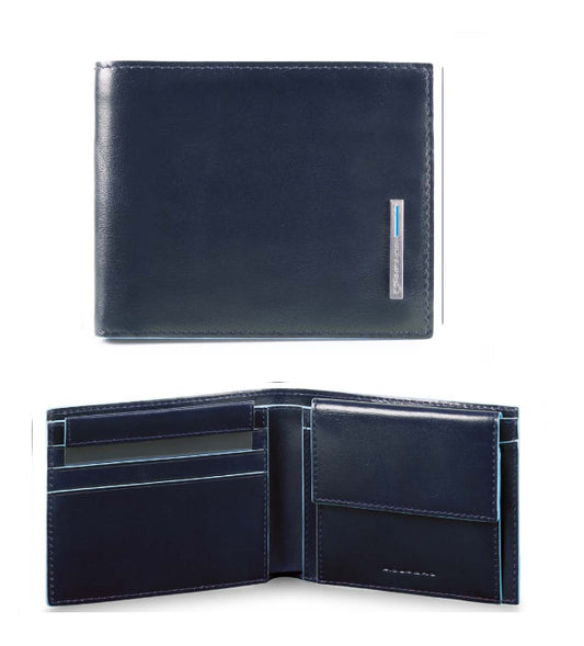 Portafoglio in pelle con portabadge estraibile e RFID Bluesquare Piquadro (disponibile in diverse varianti)