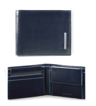 Carica l'immagine nel visualizzatore di Gallery, Portafoglio in pelle con portabadge estraibile e RFID Bluesquare Piquadro (disponibile in diverse varianti)