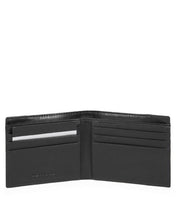 Carica l'immagine nel visualizzatore di Gallery, Portafogli piccolo da uomo in tessuto e pelle senza portaspicci Pulse Piquadro NERO