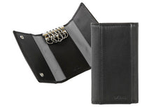 Carica l'immagine nel visualizzatore di Gallery, Portachiavi a libretto in pelle con ganci rimovibili Smooth Nava Design