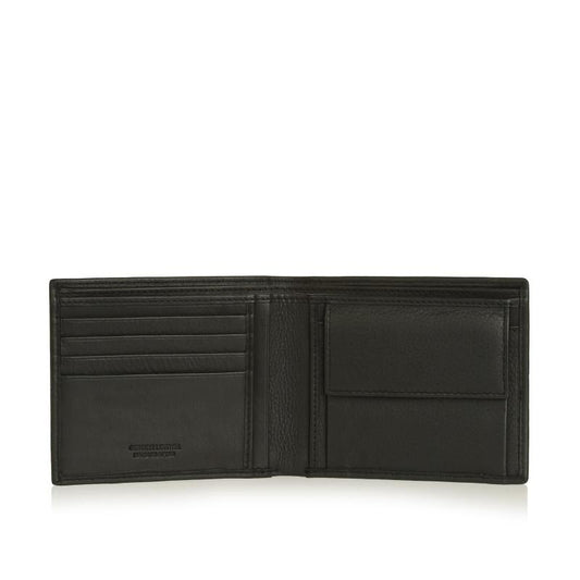 Portafogli da uomo in pelle nera con portamonete A. G. Spalding & Bros