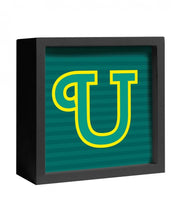 Carica l'immagine nel visualizzatore di Gallery, Decorazione da parte o appoggio "Lettera Luminosa" U