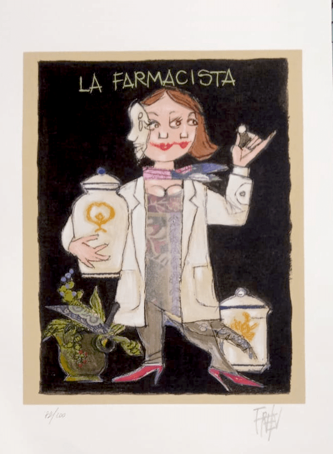 Grafica di Paolo Fresu "La Farmacista"