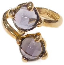 Carica l'immagine nel visualizzatore di Gallery, Anello contrariè in argento placcato dorato "Gioie & Co."