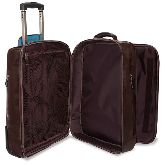 Trolley cabina in pelle con portapc 15" e portaipad Bluesquare Piquadro
