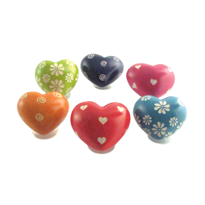 Cuore fermacarte in pietra saponaria (disponibile in diversi colori)