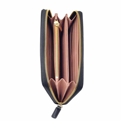 Portafogli a due comparti in pelle con zip Spalding & Bros (disponibile in due varianti)