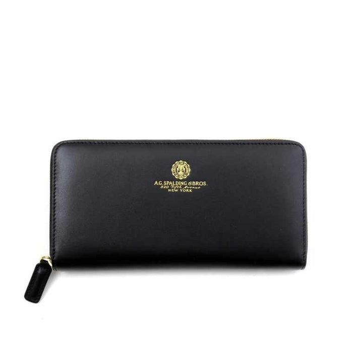 Portafogli a due comparti in pelle con zip Spalding & Bros (disponibile in due varianti)