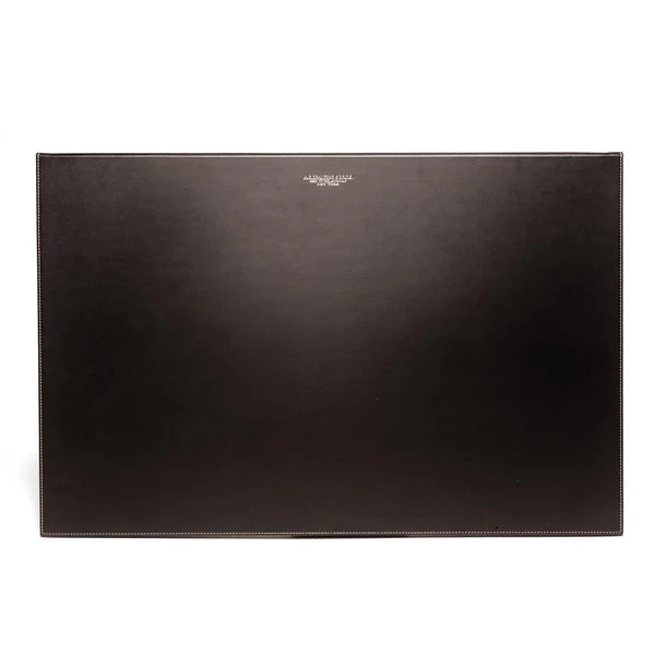 Sottomano monospecchio in pelle rigenerata "Brown Desk" A.G Spalding & Bros