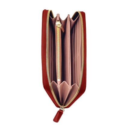 Portafogli a due comparti in pelle con zip Spalding & Bros (disponibile in due varianti)