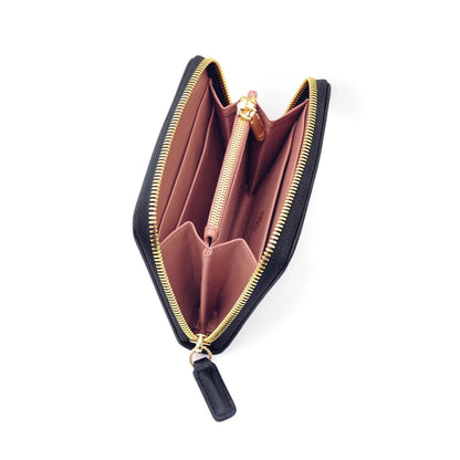Portafogli piccolo a due comparti in pelle con zip Spalding & Bros (disponibile in due varianti)