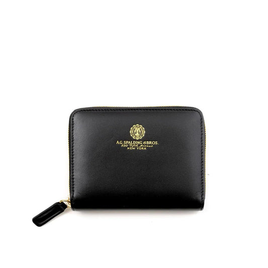 Portafogli piccolo a due comparti in pelle con zip Spalding & Bros (disponibile in due varianti)