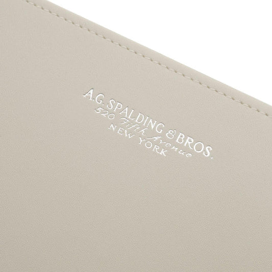 Sottomano monospecchio in pelle rigenerata "Off White Desk" A.G Spalding & Bros