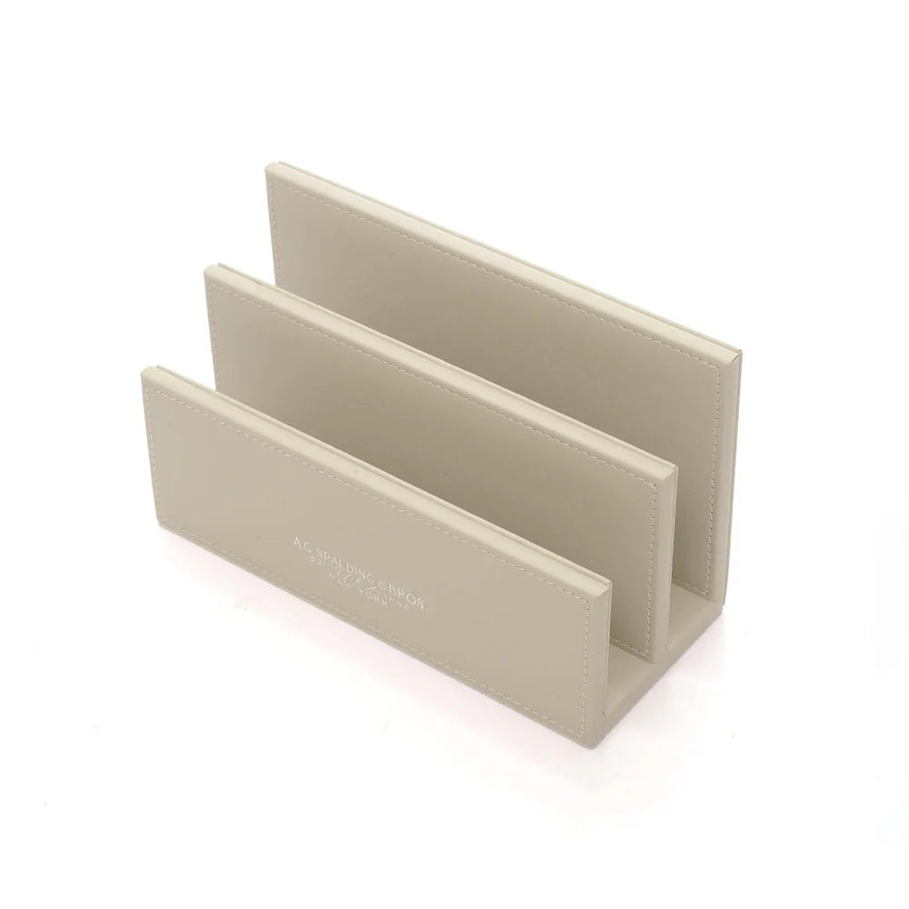 Porta corrispondenza in pelle rigenerata "Off White desk" A.G. Spalding & Bros