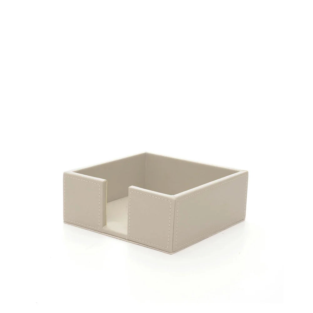 Porta notes quadrato in pelle rigenerata"Off White Desk" A.G. Spalding & Bros