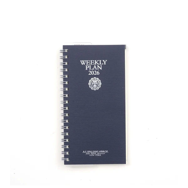 Ricambio Agenda settimanale slim 2026 16x9 cm con anelli Spalding & Bros
