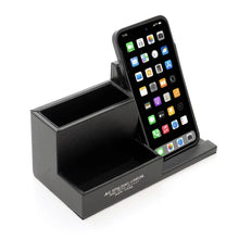 Carica l&#39;immagine nel visualizzatore di Gallery, Portapenne/Telefono in pelle rigenerata &quot;Black Desk&quot; A.G. Spalding &amp; Bros
