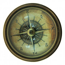 Carica l&#39;immagine nel visualizzatore di Gallery, Bussola in ottone anticato con vetro a cupola
