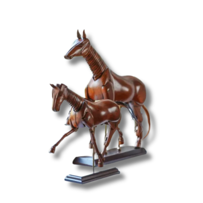 Manichino artistico di cavallo snodabile in legno (disponibile in due misure)
