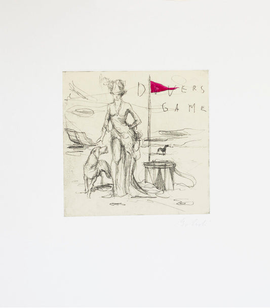Incisione acquaforte di Luca Bellandi "Dover Game"