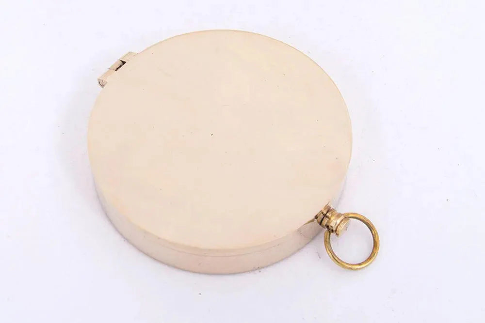 Bussola in ottone con custodia in legno "Batela"