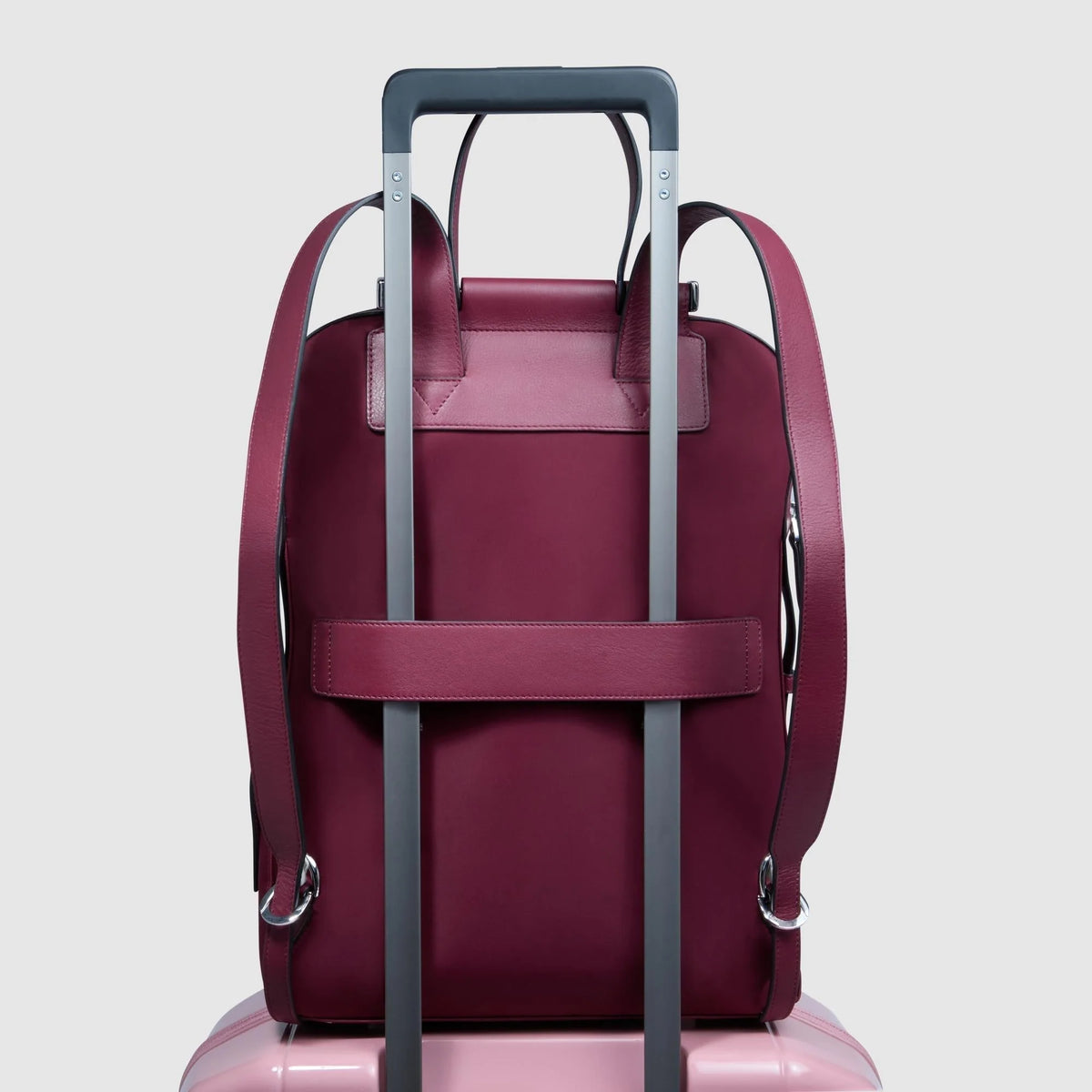 Zaino donna porta pc 14" in tessuto e pelle "Lyra" Piquadro