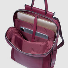 Carica l'immagine nel visualizzatore di Gallery, Zaino donna porta pc 14" in tessuto e pelle "Lyra" Piquadro
