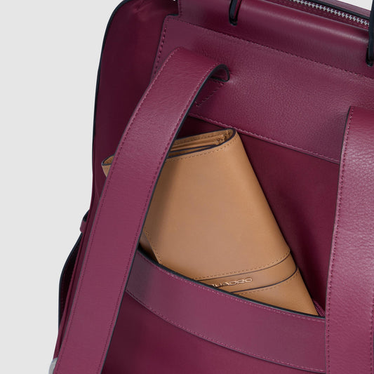 Zaino donna porta pc 14" in tessuto e pelle "Lyra" Piquadro