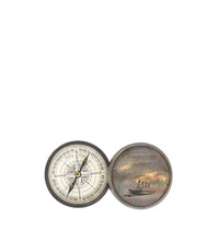 Carica l'immagine nel visualizzatore di Gallery, Bussola in ottone brunito con coperchio a vite "Titanic" Stanley London
