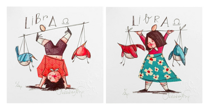 Grafica di Federica Porro "Bilancia" (lui/lei)