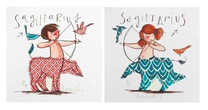 Grafica di Federica Porro "Sagittario" (lui/lei)