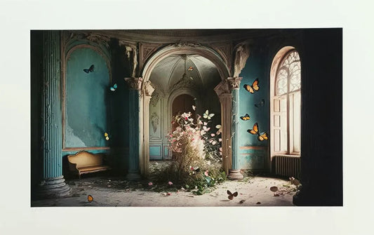 Grafica incorniciata di Ludovica Lugli : "Butterfly"