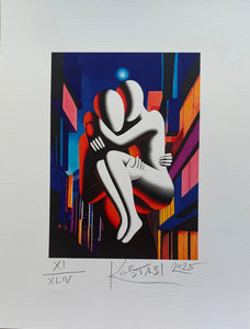 Grafica di Mark Kostabi:"Futures entwined"