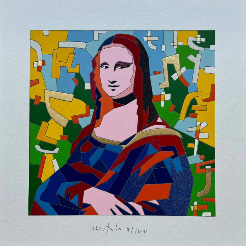 Grafica di Ugo Nespolo: "Buongiorno Lisa"