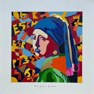 Grafica di Ugo Nespolo: "Vedo Vermeer"